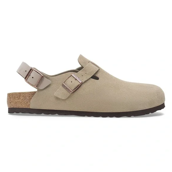 Birkenstock Tokio Men's Clogs Suede Leather Slide Sandal Taupe Size 45/12 - 12.5 - Picture 16 of 16